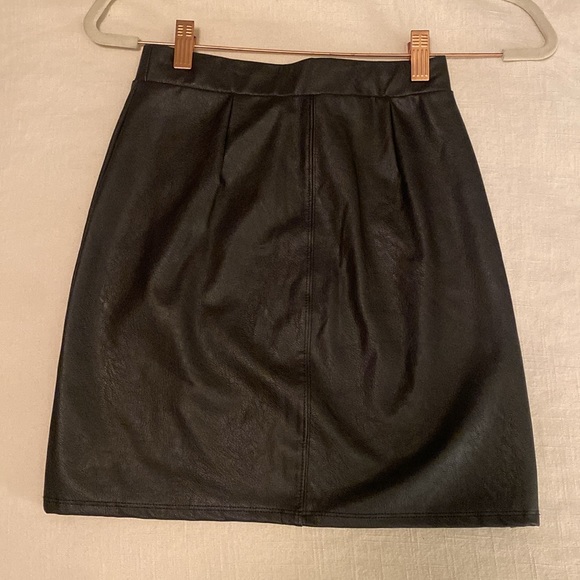 Naked Wardrobe Leather Skirt with Slit - Picture 3 of 3